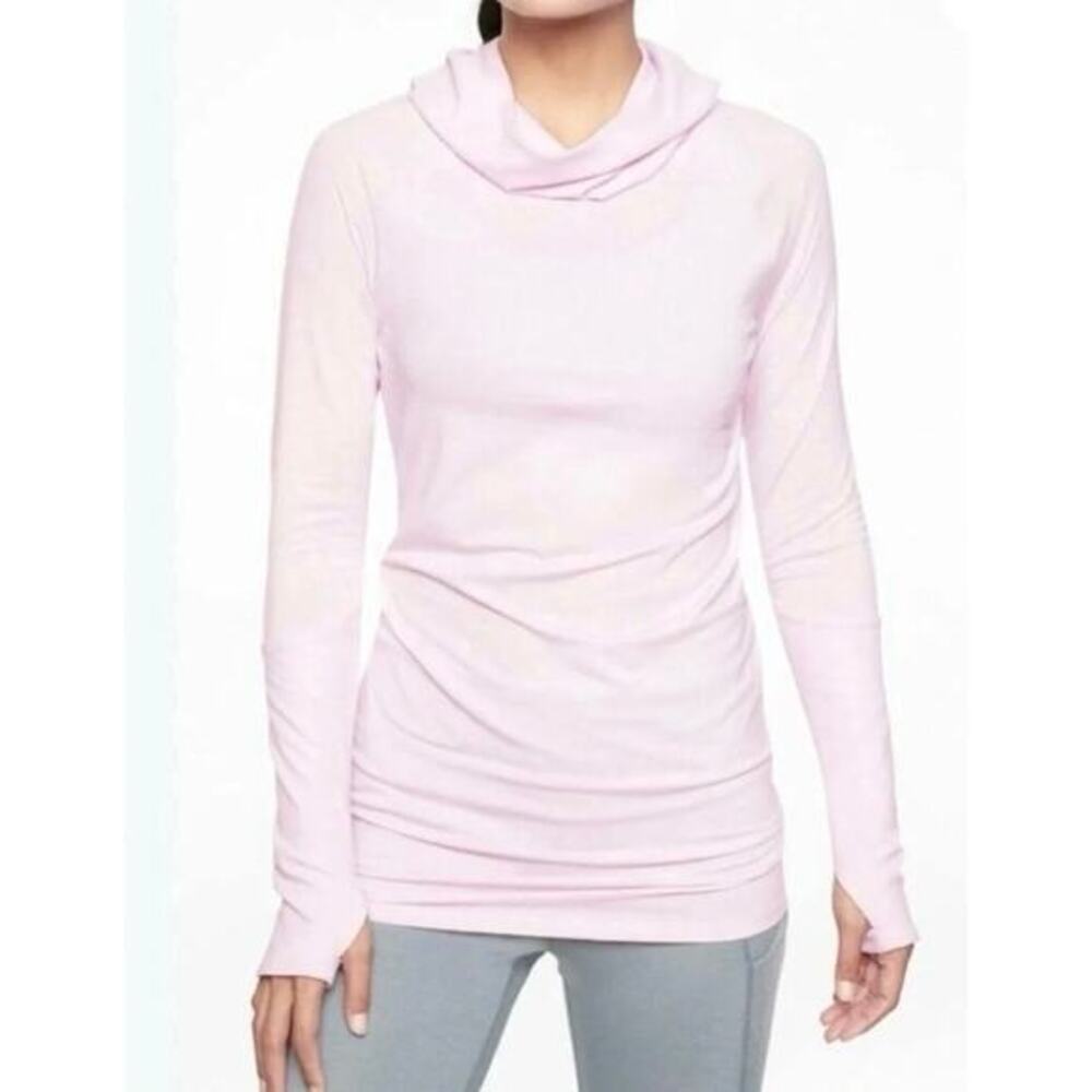 Athleta Essence Hooded Tunic Long Sleeve Top Simply Lilac Yoga Pilates Medium